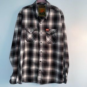Mens XL Pearl Snap Button Dixxon Flannel Arthur Long Sleeve Shirt
